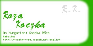 roza koczka business card